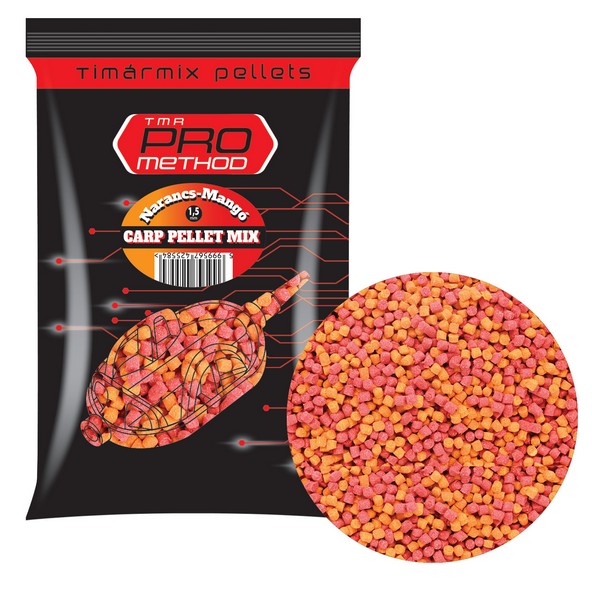 TIMAR PRO METHOD CARP PELLET 800g 1,5mm NARANČA-MANGO